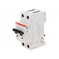 2CDS252001R0204; Circuit breaker; 400VAC; Inom: 20A; Poles: 2; DIN; Charact: C; 6kA; ABB
