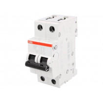 2CDS252001R0064; Circuit breaker; 400VAC; Inom: 6A; Poles: 2; DIN; Charact: C; 6kA; ABB