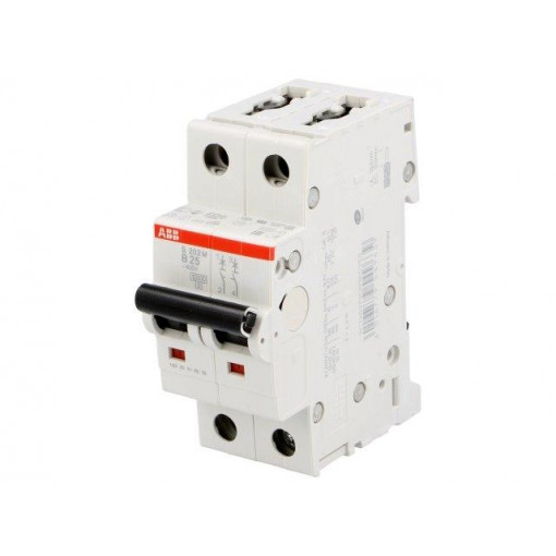 2CDS272001R0255; Circuit breaker; 400VAC; Inom: 25A; Poles: 2; DIN; Charact: B; 10kA; ABB