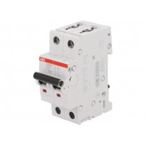 2CDS272001R0974; Circuit breaker; 400VAC; Inom: 1.6A; Poles: 2; DIN; Charact: C; 10kA; ABB