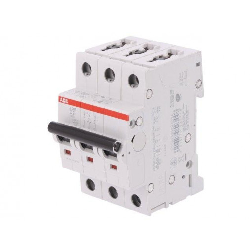 2CDS253001R0024; Circuit breaker; 400VAC; Inom: 2A; Poles: 3; DIN; Charact: C; 6kA; ABB