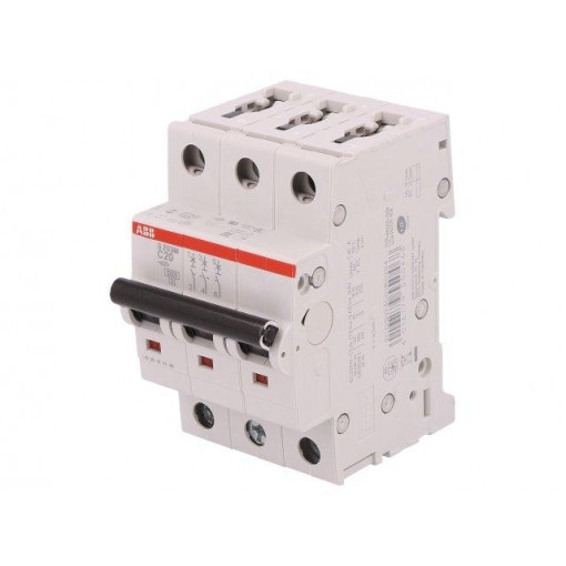 2CDS273001R0204; Circuit breaker; 400VAC; Inom: 20A; Poles: 3; DIN; Charact: C; 10kA; ABB