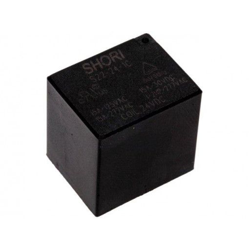 S22-24-1C; Relay: electromagnetic; SPDT; Ucoil: 24VDC; 17A/277VAC; 16A/30VDC; SHORI ELECTRIC