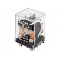 S25-12-2CS; Relay: electromagnetic; DPDT; Ucoil: 12VDC; 30A/250VAC; 13A/28VDC; SHORI ELECTRIC