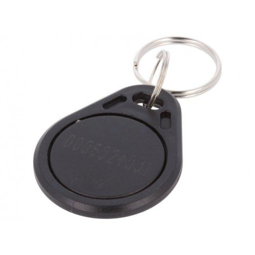 S303BNR-BK; RFID pendant; laser printed code in 8H10D format; black; 4g; 