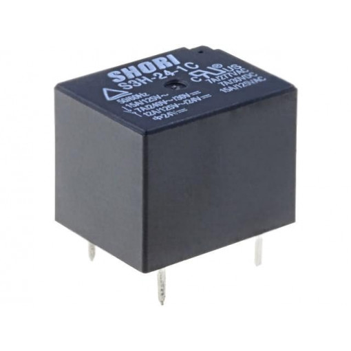 S3H-24-1C; Relay: electromagnetic; SPDT; Ucoil: 24VDC; 7A/277VAC; 7A/30VDC; SHORI ELECTRIC S3H-24-1C; Relay: electromagnetic; SPDT; Ucoil: 24VDC; 7A/277VAC; 7A/30VDC; SHORI ELECTRIC