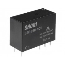 S4E-24B-1C; Relay: electromagnetic; SPDT; Ucoil: 24VDC; 16A/250VAC; 16A/30VDC; SHORI ELECTRIC