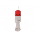 S60ADS-24-R; Signaller: lighting-sound; 24VDC; xenon arc lamp; red; IP54; 266mA; QLIGHT
