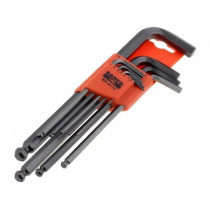 BE-9770; Key set; hexagon keys; Chrom-vanadium steel; BAHCO