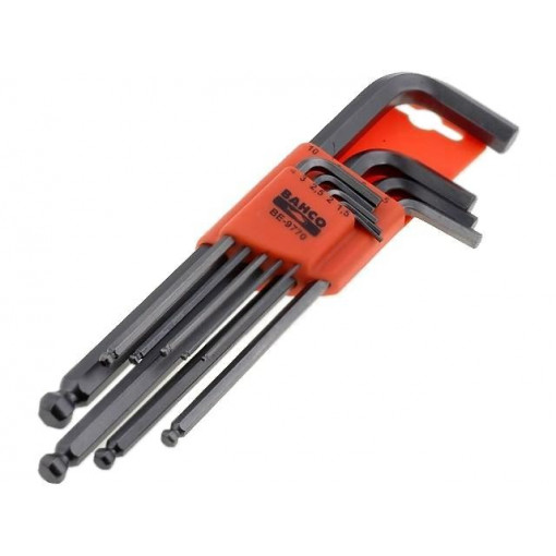 BE-9770; Key set; hexagon keys; Chrom-vanadium steel; BAHCO