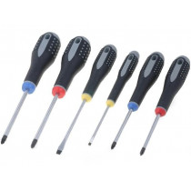 BE-9886; Kit: screwdrivers; Pcs: 6; Phillips,Pozidriv®,slot; Series: ERGO®; BAHCO
