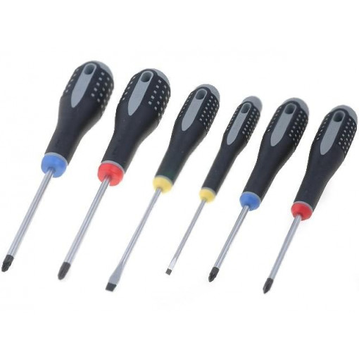 BE-9886; Kit: screwdrivers; Pcs: 6; Phillips,Pozidriv®,slot; Series: ERGO®; BAHCO