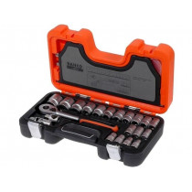 S240; Key set; hex socket; Chrom-vanadium steel; Pcs: 24; Mounting: 1/2