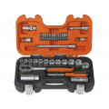 S330; Key set; socket spanner; Chrom-vanadium steel; Pcs: 33; BAHCO