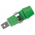 SAB 7560 NI/GN; Socket; 4mm banana; 32A; 1kVDC; green; nickel plated; screw; 41mm; SCHÜTZINGER