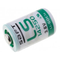 LS 14250; Battery: lithium; 3.6V; 1/2AA; Ø14.5x25mm; 1200mAh; SAFT LS 14250; Battery: lithium; 3.6V; 1/2AA; Ø14.5x25mm; 1200mAh; SAFT