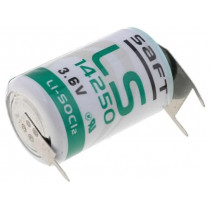 LS 14250PF; Battery: lithium; 3.6V; 1/2AA; 3pin,positive pole:  2pin; 1200mAh; SAFT LS 14250PF; Battery: lithium; 3.6V; 1/2AA; 3pin,positive pole:  2pin; 1200mAh; SAFT