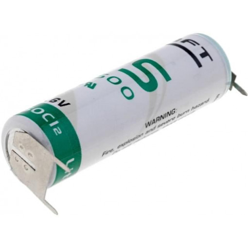 LS 14500PFR; Battery: lithium; 3.6V; AA; 3pin,positive pole: 1pin; Ø14.5x50mm; SAFT LS 14500PFR; Battery: lithium; 3.6V; AA; 3pin,positive pole: 1pin; Ø14.5x50mm; SAFT