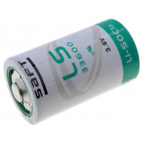 LS 33600; Battery: lithium; 3.6V; D; Ø33.5x61.5mm; 17000mAh; SAFT LS 33600; Battery: lithium; 3.6V; D; Ø33.5x61.5mm; 17000mAh; SAFT