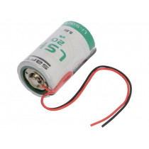 LS H20 PR; Battery: lithium; 3.6V; D; cables; Ø33.5x61.5mm; 13000mAh; SAFT LS H20 PR; Battery: lithium; 3.6V; D; cables; Ø33.5x61.5mm; 13000mAh; SAFT