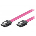 93115; Cable: SATA; both sides,SATA L-Type plug; 0.5m; pink; Goobay