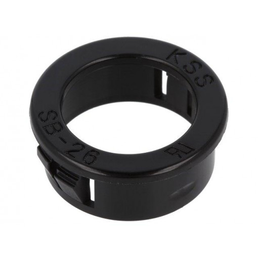 SB-26; Grommet; Ømount.hole: 25.8mm; Øhole: 19.1mm; black; KSS WIRING