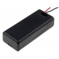 SBH-421-1A; Holder; Leads: cables; Size: AAA,R3; Batt.no: 2; Colour: black; 150mm; COMF