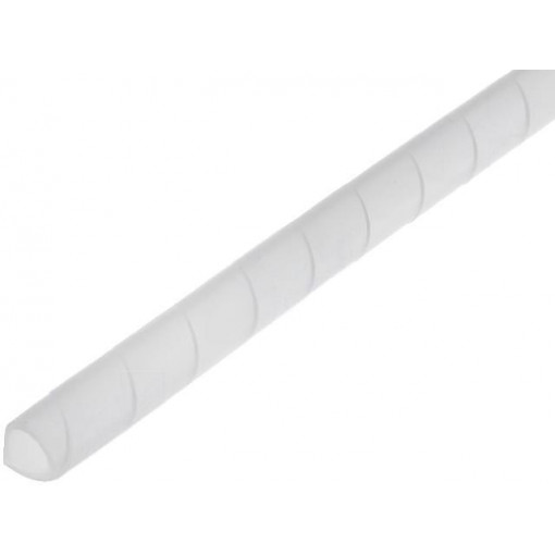 161-41200; Spiral wrapping; ØBundle : 10÷100mm; polyetylene; natural; Ø: 9mm; HELLERMANNTYTON 161-41200; Spiral wrapping; ØBundle : 10÷100mm; polyetylene; natural; Ø: 9mm; HELLERMANNTYTON