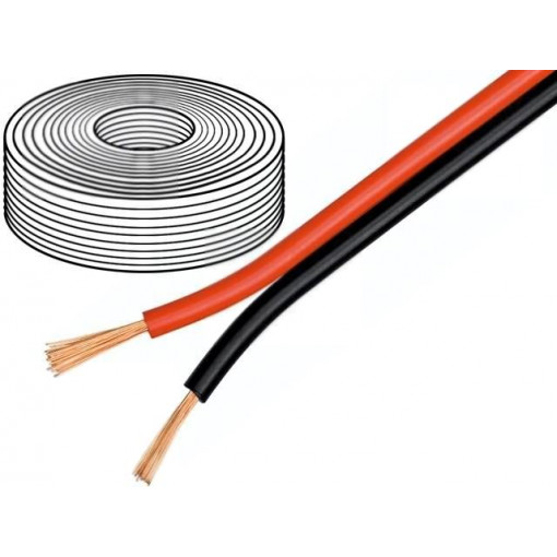 15090; Wire: loudspeaker cable; 2x0,5mm2; stranded; OFC; black-red; 25m; Goobay 15090; Wire: loudspeaker cable; 2x0,5mm2; stranded; OFC; black-red; 25m; Goobay