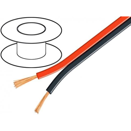 15086; Wire: loudspeaker cable; 2x0,5mm2; stranded; OFC; black-red; 100m; Goobay 15086; Wire: loudspeaker cable; 2x0,5mm2; stranded; OFC; black-red; 100m; Goobay