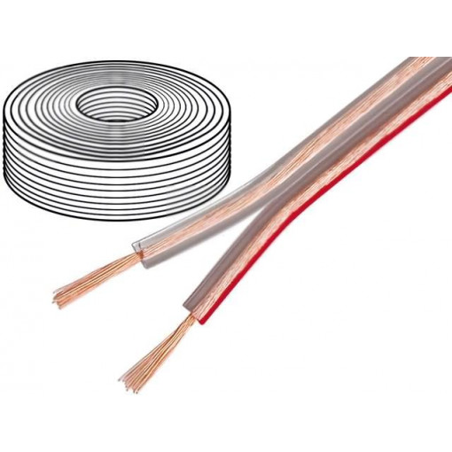 15130; Wire: loudspeaker cable; 2x2,5mm2; stranded; OFC; transparent; Goobay