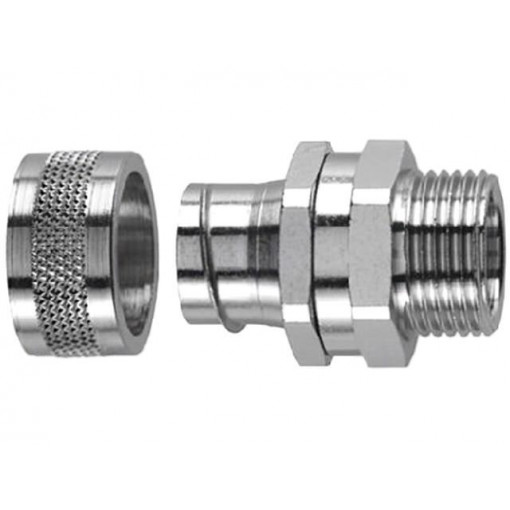 166-30401; Straight terminal connector; ØBraid : 12mm; brass; HelaGuard SC; HELLERMANNTYTON