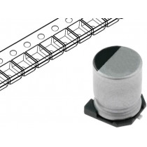 SC1C477M08010VR; Capacitor: electrolytic; SMD; 470uF; 16VDC; Ø8x10mm; ±20%; 2000h; SAMWHA