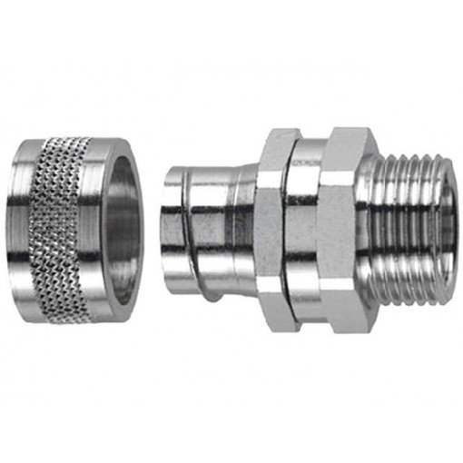 166-30416; Straight terminal connector; ØBraid : 32mm; brass; HelaGuard SC; HELLERMANNTYTON