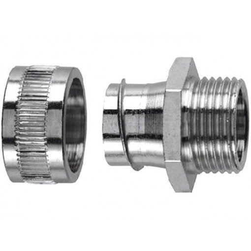 166-30318; Straight terminal connector; ØBraid : 40mm; brass; HelaGuard SC; HELLERMANNTYTON