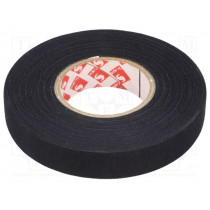 003-15/25; Tape: fixing; W: 15mm; L: 25m; Thk: 0.25mm; rubber; black; SCAPA 003-15/25; Tape: fixing; W: 15mm; L: 25m; Thk: 0.25mm; rubber; black; SCAPA