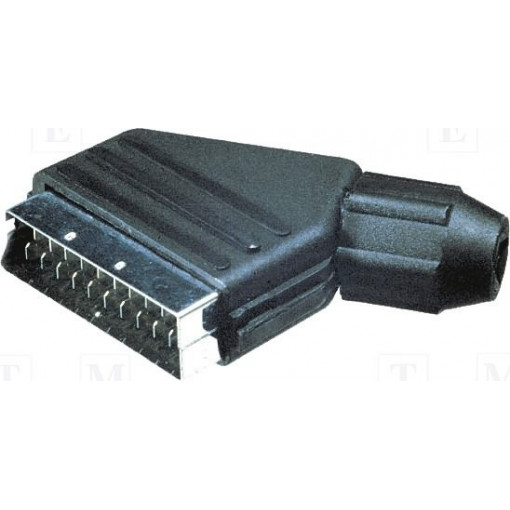 ; Connector: SCART; plug; male; for cable; angled; ; Connector: SCART; plug; male; for cable; angled;