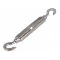 SCI-B-M5-A4; Turnbuckle; acid resistant steel A4; for rope; hook/hook; 8mm; KRAFTBERG SCI-B-M5-A4; Turnbuckle; acid resistant steel A4; for rope; hook/hook; 8mm; KRAFTBERG