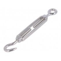 SCI-C-M5-A4; Turnbuckle; acid resistant steel A4; for rope; hook/eye; Ø: 8mm; KRAFTBERG SCI-C-M5-A4; Turnbuckle; acid resistant steel A4; for rope; hook/eye; Ø: 8mm; KRAFTBERG