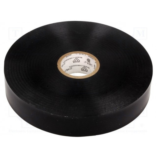 ; Tape: electrical insulating; W: 19mm; L: 33m; Thk: 0.25mm; black; 3M