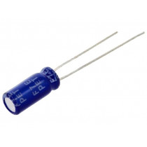 SD2A106M05011BB; Capacitor: electrolytic; THT; 10uF; 100VDC; Ø5x11mm; Pitch: 2mm; SAMWHA