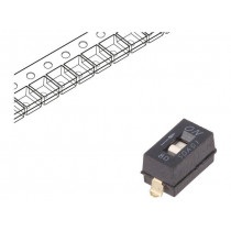 SDA01H0SBR; Switch: DIP-SWITCH; Poles number: 1; OFF-ON; 0.025A/24VDC; Pos: 2; C&K