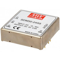 SDM30-24S5; Converter: DC/DC; 25W; Uin: 18÷36V; 5VDC; Iout: 5A; 2