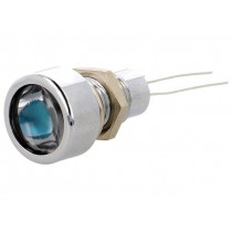 SDML084; Indicator: LED; flat; Cutout: Ø8.2mm; IP67; for PCB; brass; ØLED: 5mm; SIGNAL-CONSTRUCT