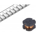 SDR0503-101KL; Inductor: wire; SMD; 100uH; 400mA; ±10%; Q: 40; Ø: 5mm; H: 3mm; 1.6Ω; BOURNS