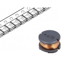 SDR0805-471KL; Inductor: wire; SMD; 470uH; 340mA; ±10%; Q: 12; Ø: 8mm; H: 5mm; 1.96Ω; BOURNS