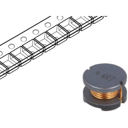 SDR0805-4R7ML; Inductor: wire; SMD; 4.7uH; 3.7A; ±20%; Q: 31; Ø: 8mm; H: 5mm; 30mΩ; BOURNS