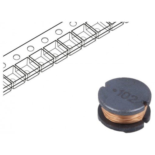 SDR1006-102KL; Inductor: wire; SMD; 1mH; 230mA; ±10%; Q: 30; Ø: 10mm; H: 6mm; 3.1Ω; BOURNS