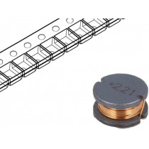 SDR1006-221KL; Inductor: wire; SMD; 220uH; 660mA; ±10%; Q: 12; Ø: 10mm; H: 6mm; 730mΩ; BOURNS