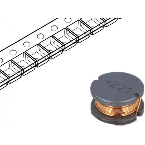 SDR1006-221KL; Inductor: wire; SMD; 220uH; 660mA; ±10%; Q: 12; Ø: 10mm; H: 6mm; 730mΩ; BOURNS
